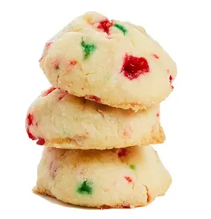 candy cane cookie stack white background (cropped 300 pixels wide)