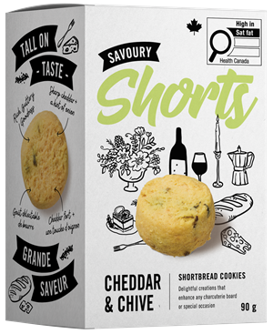 cheddar & chive savoury shorts 90g box