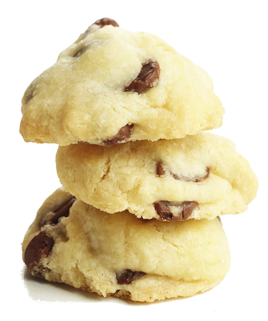 Home shortbread chocolate chip stack (white)